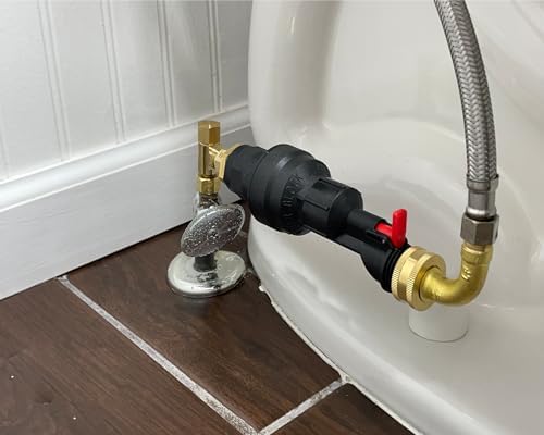 Water Block Automatic Toilet Leak Detector & Shutoff Valve Kit - Stops Leaks, Prevents Floods & Property Damage, Saves Money & Conserves Water - Includes Fittings - Tight Space Horizontal Installation - Image 3