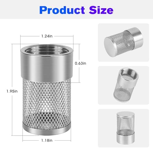 Garden Hose Strainer - 25MM Inlet Suction Strainer Mesh Filter Compatible with Livewell Pump Hose Water Filter for Irrigation Garden High Pressure Washer - 2 Pack - Image 2