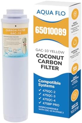 Aqua Flo Filter 65010089 Yellow 10-Micron GAC Water Filter Cartridge by ESPWater