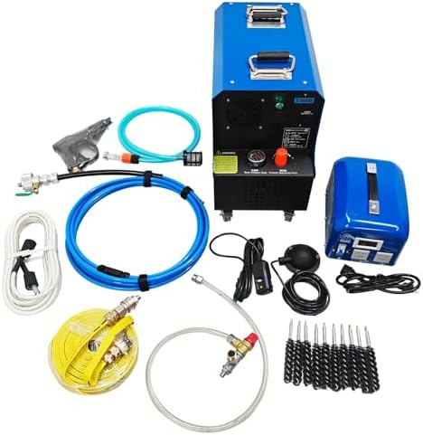 Multifunctional Condenser Pipeline Cleaning Machine 220V/110V, Professional HVAC Tube Cleaner 0.2-0.8in Pipe Diameter, 24.9ft Shaft Electric Descaling Tool for Heat Exchangers & Copper Pipes by Unknown