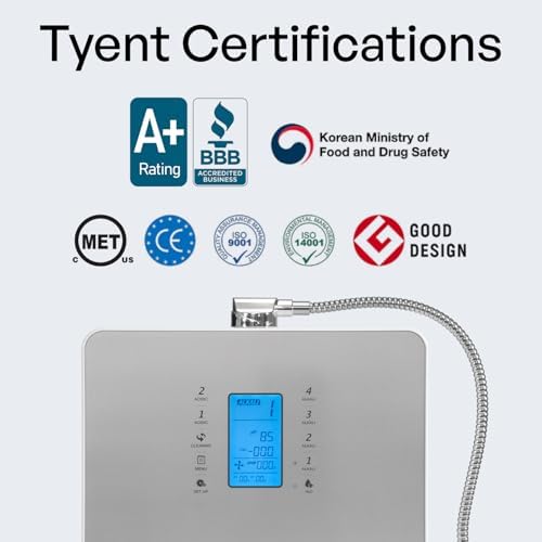 Tyent - Q-Series Water Ionizer - Dual Filtration System - Hydrogen Enhanced Water Purification - Adjustable pH Settings - Backlit Color Touch Panel & Auto-Flow Stop - Image 5