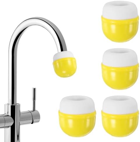 M METERXITY 4-Pack Mushroom Shaped Faucet Water Filter, Yellow by MMETERXITY