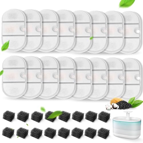 32 Packs Replacement Cat Water Fountain Filters Compatible with PETLIBRO Capsule Pet Fountain: PLWF002,71oz/2.1L Ultra Quiet-BPA-Free, Two Flow Modes Pet Water Dispenser by VinDox