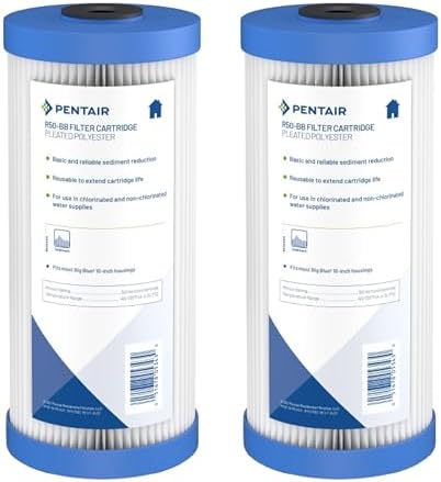 Pentair Pentek R50-BB Big Blue 10" x 4.5" Sediment Water Filter, Pack of 2 by PENTAIRPENTEK