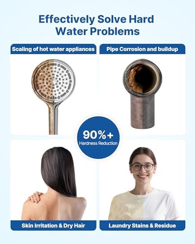 VEVOR Water Softener, 32,000 Grains Whole House Water Softener System, with Automatic Digital Control Head, Bypass Valve, Reduce Hardness and Minerals, Improve Water Quality, for 1-2 Bathrooms - Image 3