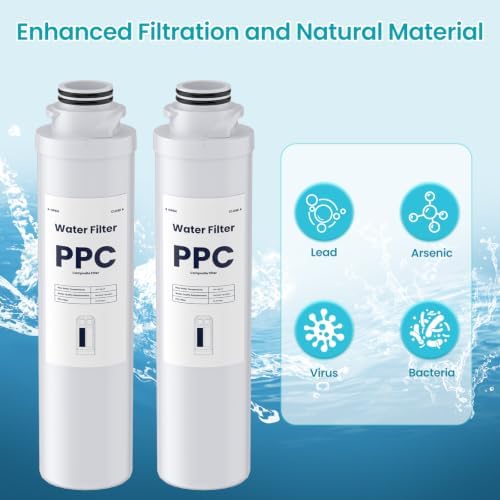 PPC Water Filter Replacement Cartridges, Compatible with Aigerri Countertop Water Filter System, 2-Pack Composite Filter, Reduces Chlorine, Taste & Odor, Twist-Lock - Image 2