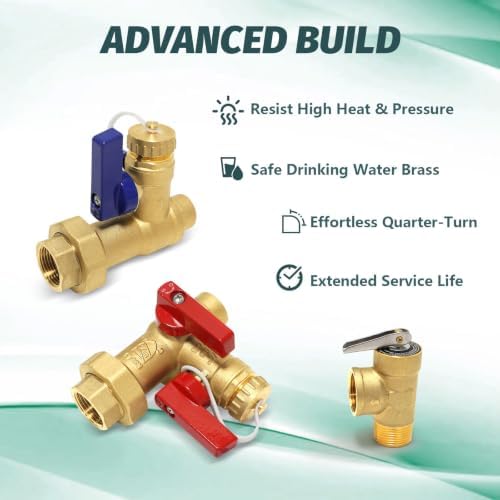 10 Sets Niikappu Tankless Water Heater Valve Kit, 3/4"FIPxSweat(TOOL033-10) - Image 3