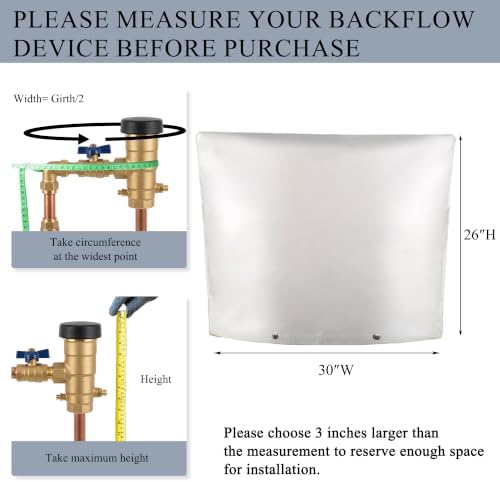 30"Wx26"H Backflow Preventer Insulation Cover, Sprinkler Covers for Outside - Image 2
