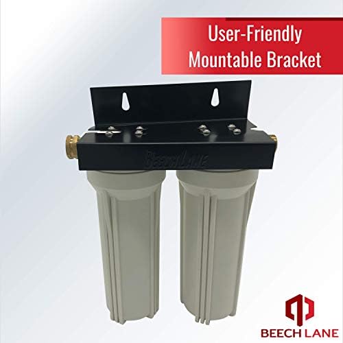 Beech Lane External RV Dual Water Filter System, Leak-Free Brass Fittings, Mounting Bracket and Two Filters Included, Sturdy Construction is Built to Last - Image 6
