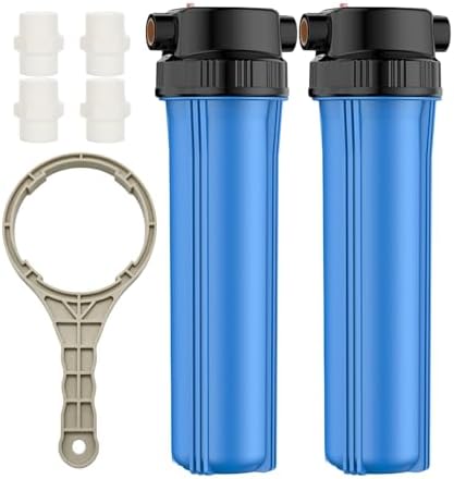 10×4.5'' Whole House Water Filtration System, Water Filter Bottle, Install Kit & Accessories Included, Filter Not Included, Replace Filter(Blue) by Unknown