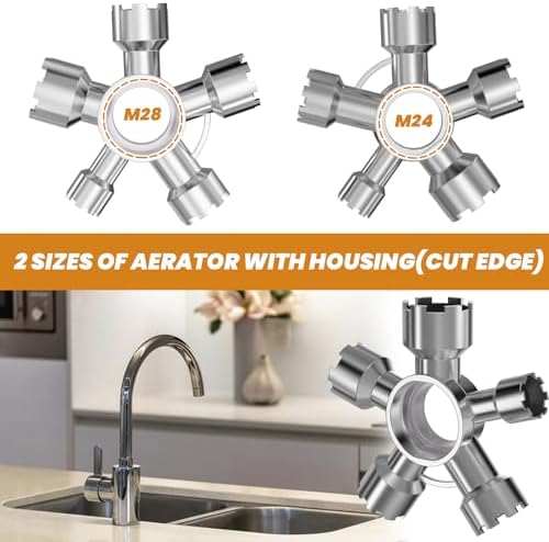 Upgraded Heavy-duty Metal 10-in-1 Faucet Aerator Removal Tool Kit - Image 5