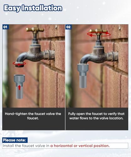 3/4-Inch Thread Faucet Freeze Protection Valve, Freeze Proof Faucet Cover for Outdoors, Winter Frost Proof Auto Temperature Control for Garden, Lawn & Yard Spigot, GRY, 4pcs - Image 6