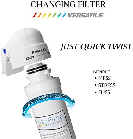 Metpure Drinking Water Quick Twist Replacement Water System Filter (W) for Refrigerator, Icemaker Filter Only, 11" x 2.5" - Image 4