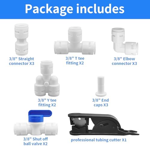 3/8" Quick Connect Push-to-Connect Water Line Fittings Kit - Image 2