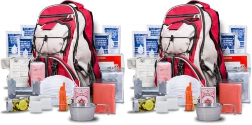 Blue Seventy-Two - Pro Series - Red Deluxe 72 Hour Emergency Backpack Survival Kit for 1 Person | Survival Kits for Emergencies (Includes Water Tablets) by BlueCoolers