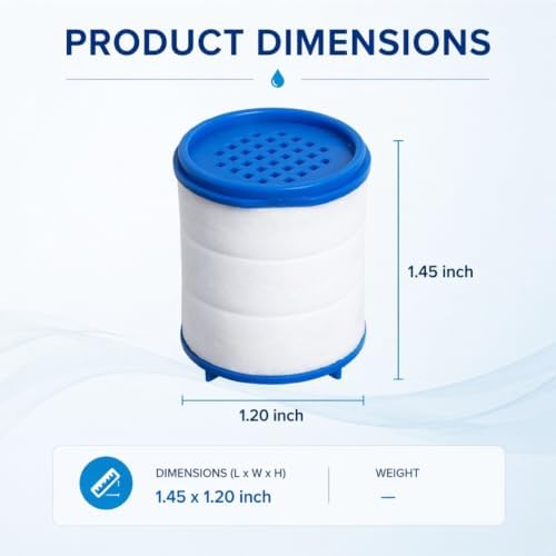 5-Pack PP Cotton Sink Faucet Water Filter Replacement Cartridges with Filter Stones, 1.45" X 1.2", for Kitchen & Bathroom Tap Purifier - Image 2
