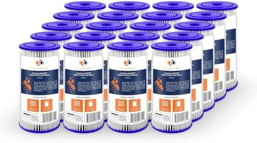 Aquaboon 5 Micron 10 x 4.5 Pleated Sediment Water Filter Cartridge 20-Pack by Aquaboon