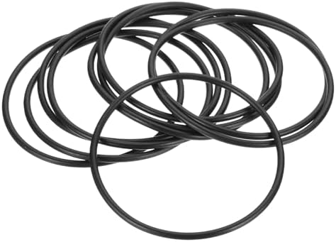 PATIKIL Silicone O Rings, 10 Pcs 3.1" OD 3" ID 0.12" Width Sealing O Ring Gasket Washers for Bathroom Sink Compressor Valves Pipe Hose Repair, Black (80x78.8x3.1mm) by PATIKIL