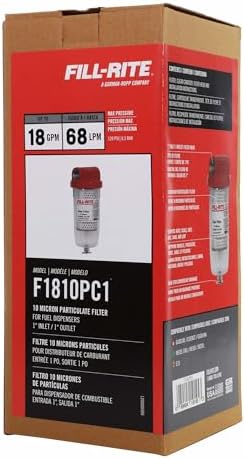 Fill-Rite F1810PC1 10 Micron Particulate 25 GPM Clear Bowl Fuel Filter with 1" Filter Head - Image 5