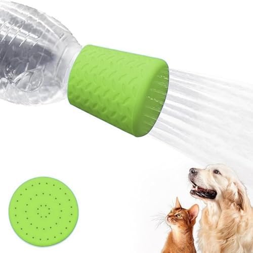 Portable Outdoor Shower for Dogs Bottle Attachment Outdoor Sprayer Accessory for Most Plastic Water Bottles for Bathing Pets During Outdoor Activities, Hiking and Camping. (Green) by Unknown