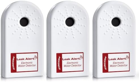 Zircon® Leak Alert™ Water Leak Detector, Loud 90 dB Water Alarm, 3 Pack by Zircon