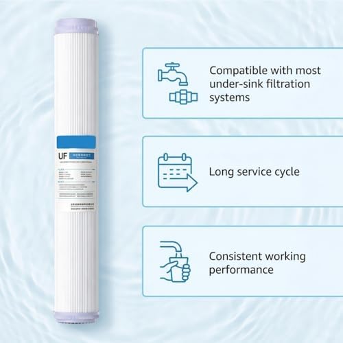 6pcs 20 Inch UF Hollow Fiber Membranes Filter, 0.01 Micrometers High Flow Membrane UF, for Sink Replacement Water Filte - Image 3