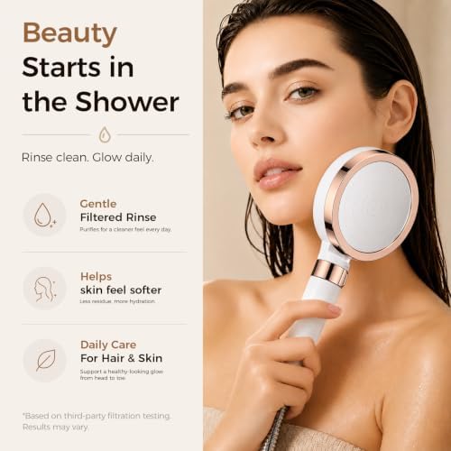 Beyn Korean Beauty VC Scent Handheld Filter Shower Head with Rotary Switch | Anti-Chlorine Hard Water Filter, Gentle Skin & Smooth Hair, Easy Install - Image 3
