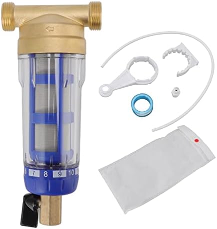 Whole House Spin Down Sediment Water Filter with Anti Dezincification Copper Head and Stainless Steel Mesh High Accuracy Prefilter for Home System by Unknown
