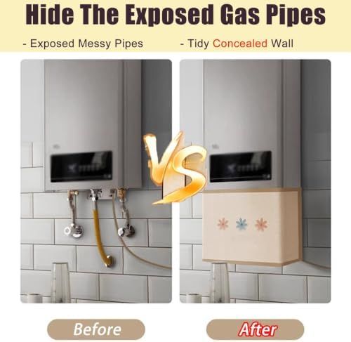 Soft Linen Boiler Pipe Shielding Cover for Kitchen & Bathroom Decor - Image 2
