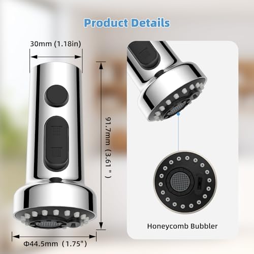 Hibbent Stainless Steels Pull Down Kitchen Faucet Head Replacement - Image 6