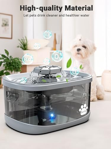 Kastty 2.5Gal/9.5L Dog Water Fountain Extra Large Pet Water Fountain 3 Flow Modes Cat Water Fountain Larger Filter Filtration& Smart LED Pump& Safe Touch, BPA-Free, Quiet for Large Dogs Pets FS68 - Image 6