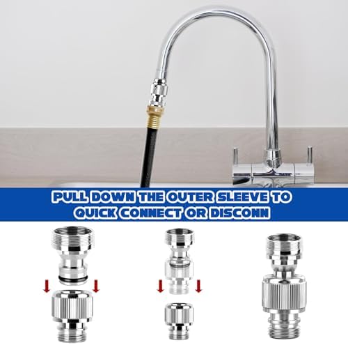 Sink Faucet Quick Connector with Aerator, Faucet to Garden Hose Adapter - Image 6