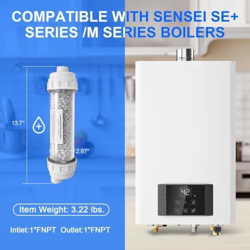 Condensate Neutralizer Kit for Rinnai 804000074 | Acid Condensate Neutralizer for Tankless Water Heater & Boiler with Transparent Window & Anti-Corrosion Pellets | pH Neutralization & COD Reduction - Image 4