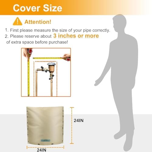 Backflow Preventer Cover Insulated, 24" W x 24" H, Khaki - Image 5
