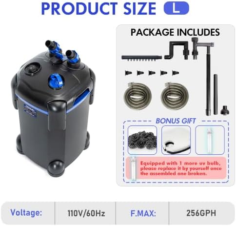 AMOSIJOY Ultra-Quiet Canister Filter for Large Fish Tanks and Aquariums - Image 5