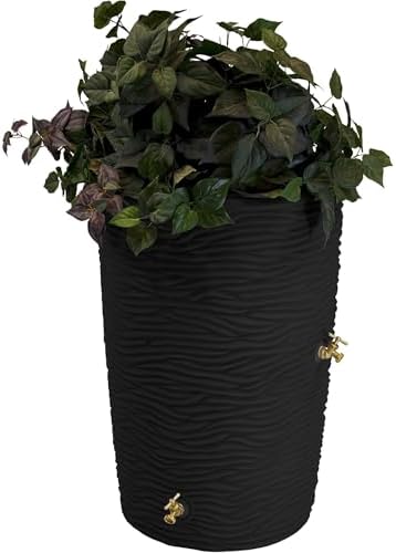 Good Ideas Impressions Faux Palm Rain Water Collection Barrel, 50-Gallon by GoodIdeas