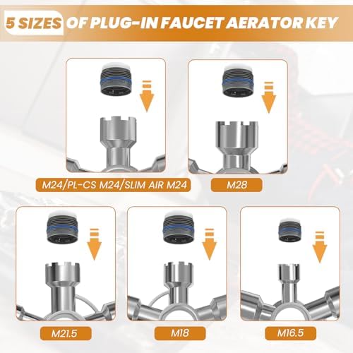 Heavy-Duty 10-in-1 Faucet Aerator Removal Tool Universal Metal Aerator Key - Image 4