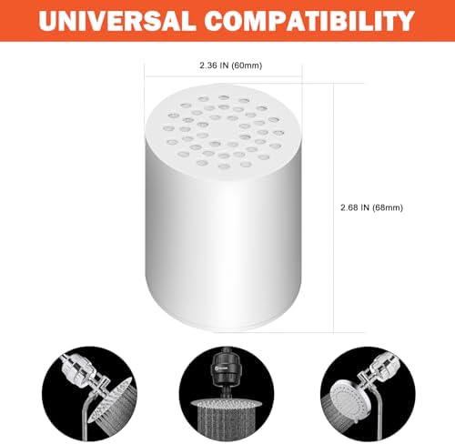 15 Stage Shower Filter Replacement Cartridge, Universal High Output Shower Filter for Hard Water Remove Chlorine and Harmful Substances, Body Caring, 1 Pack - Image 2
