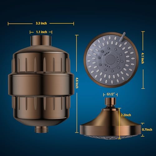 FEELSO Shower Head with Shower Filter, Filtered Shower Head for Hard Water - Image 2