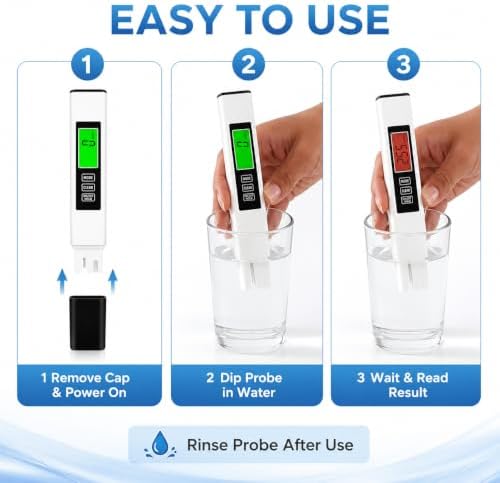 2026 All-New 4 in 1 Digital Water Tester (White+Yellow) - Image 3