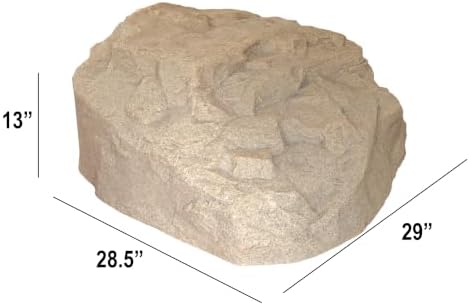 EMSCO Landscape Rock Cover, Sandstone, Low Profile Boulder, Lightweight Fake Rock for Concealing Septic Lids, Irrigation Controls & Utility Boxes - Image 3