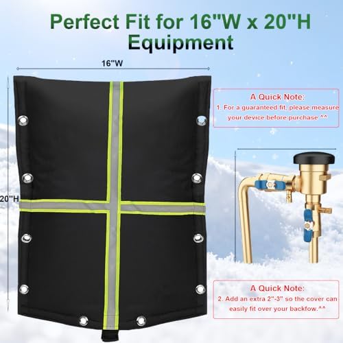Backflow Preventer Cover for Winter Freeze Protection,16" W x 20" H - Image 3