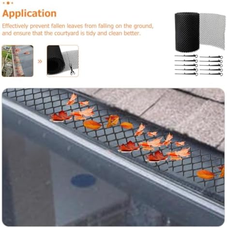 Plastic Gutter Guard Mesh Cover Net with 10 Nails for Yard Drains - Image 6