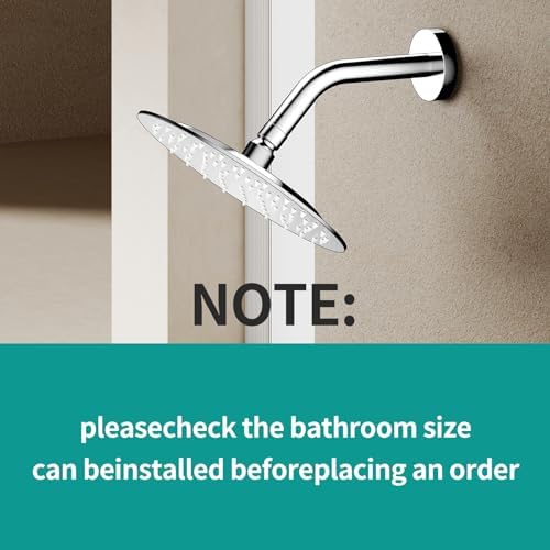 All Metal 8Inch Rain Shower Head - Heavy Duty Stainless Steel, Easy Install, High Water Flow, Ultra-Thin Modern Design for Bathroom (Chrome) - Image 3