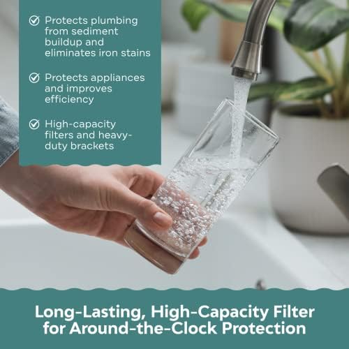 Applied Membranes Inc. 2-Stage Whole-House Water Filter System, 1 Carbon and 1 Iron Filter Cartridge, 4.5x10-Inches - Image 6