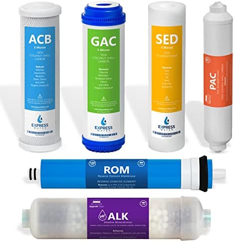 Express Water FLTSETALK0610Q Reverse Osmosis Filter Set, Alkaline, 100 GPD by ExpressWater