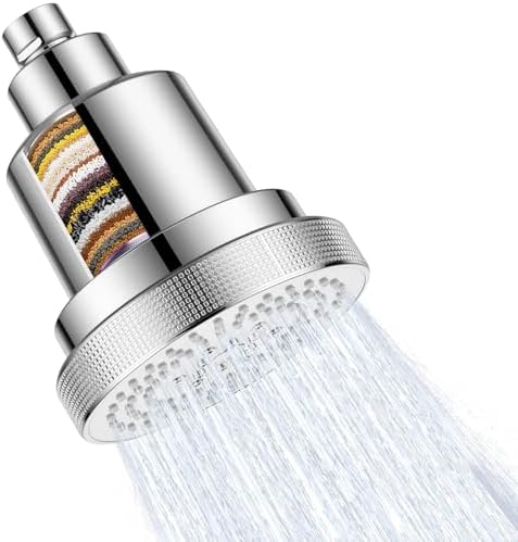 Aquaronvie Shower Head with Shower Filter, Filter Shower Head Chrome by AQUARONVIE