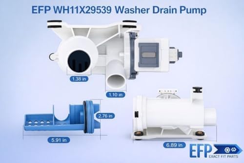 EFP WH11X29539 for GE Washer Drain Pump Assembly Water Removal Pumps with Filter and Seal Parts for GE Washing Machines Front & Top Load Laundry Clothes Washers Machine - Image 3