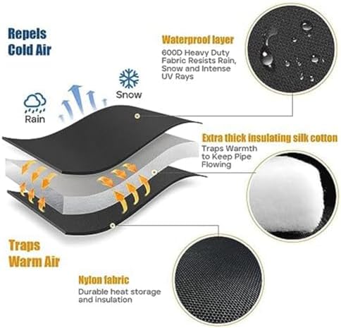 Sprinkler Valve Covers for Outside Faucet Antifreeze Cover Spigot Covers Winter Insulated Freeze Protection Small A - Image 3