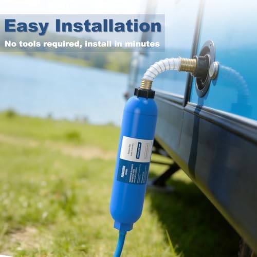 RV Water Filter with 2 Flexible Hose Protector, NSF Certified - Image 5